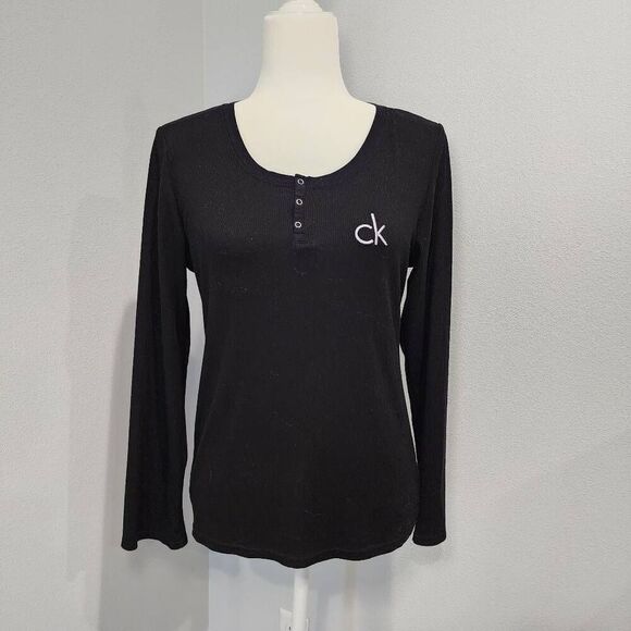 Calvin Klein Women’s sleepware top Size large black - Picture 1 of 9